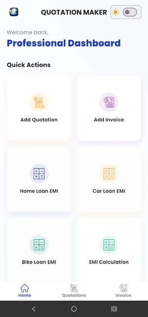 Quotation Maker app screen 1 Quotation Maker app screen 1