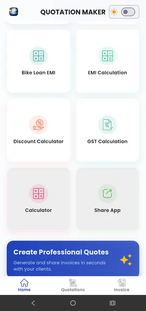 Quotation Maker app screen 2 Quotation Maker app screen 2