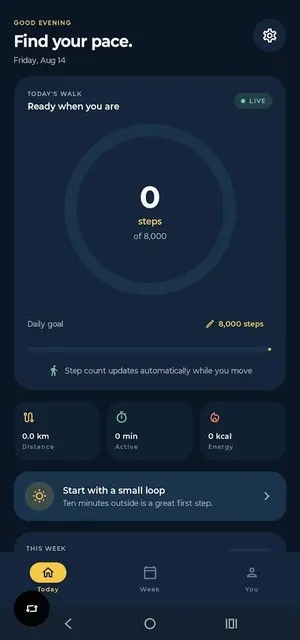 Stride app screen 1 Stride app screen 1