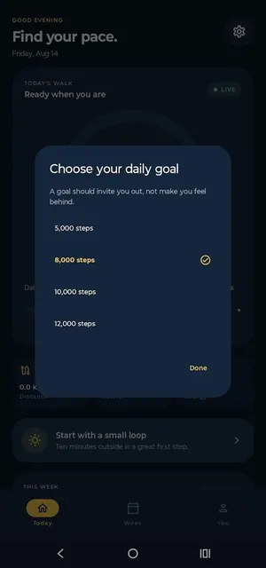Stride app screen 2 Stride app screen 2