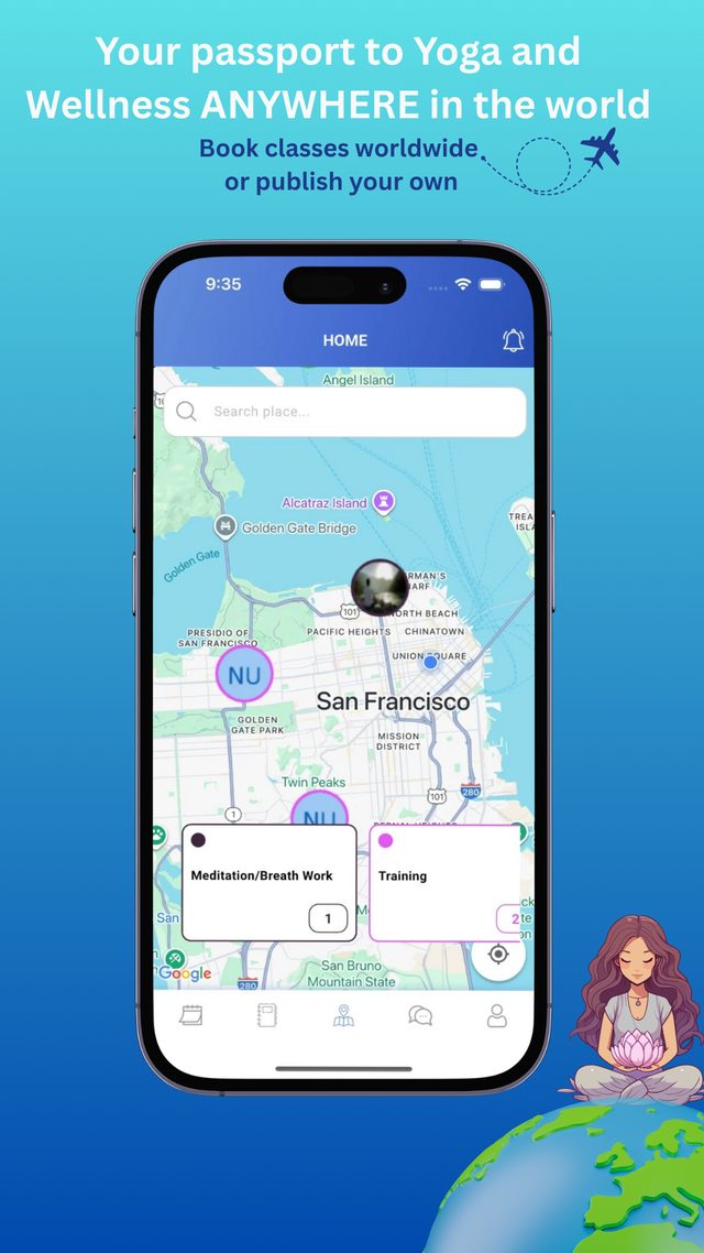 YogaBuddy app screens